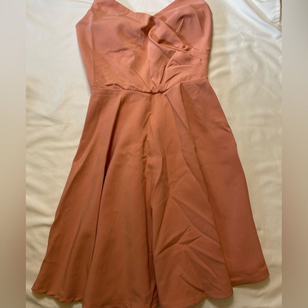 Trixxi size medium peach/Salem colored mini dress - Picture 2 of 6